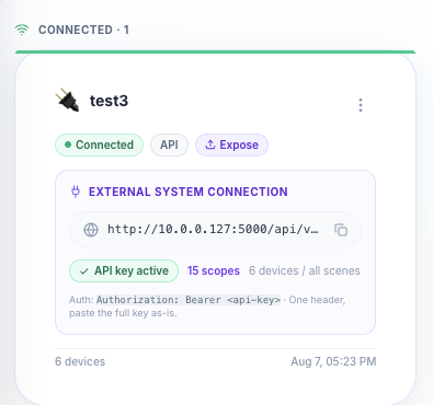What a configured integration looks like — reference image 1